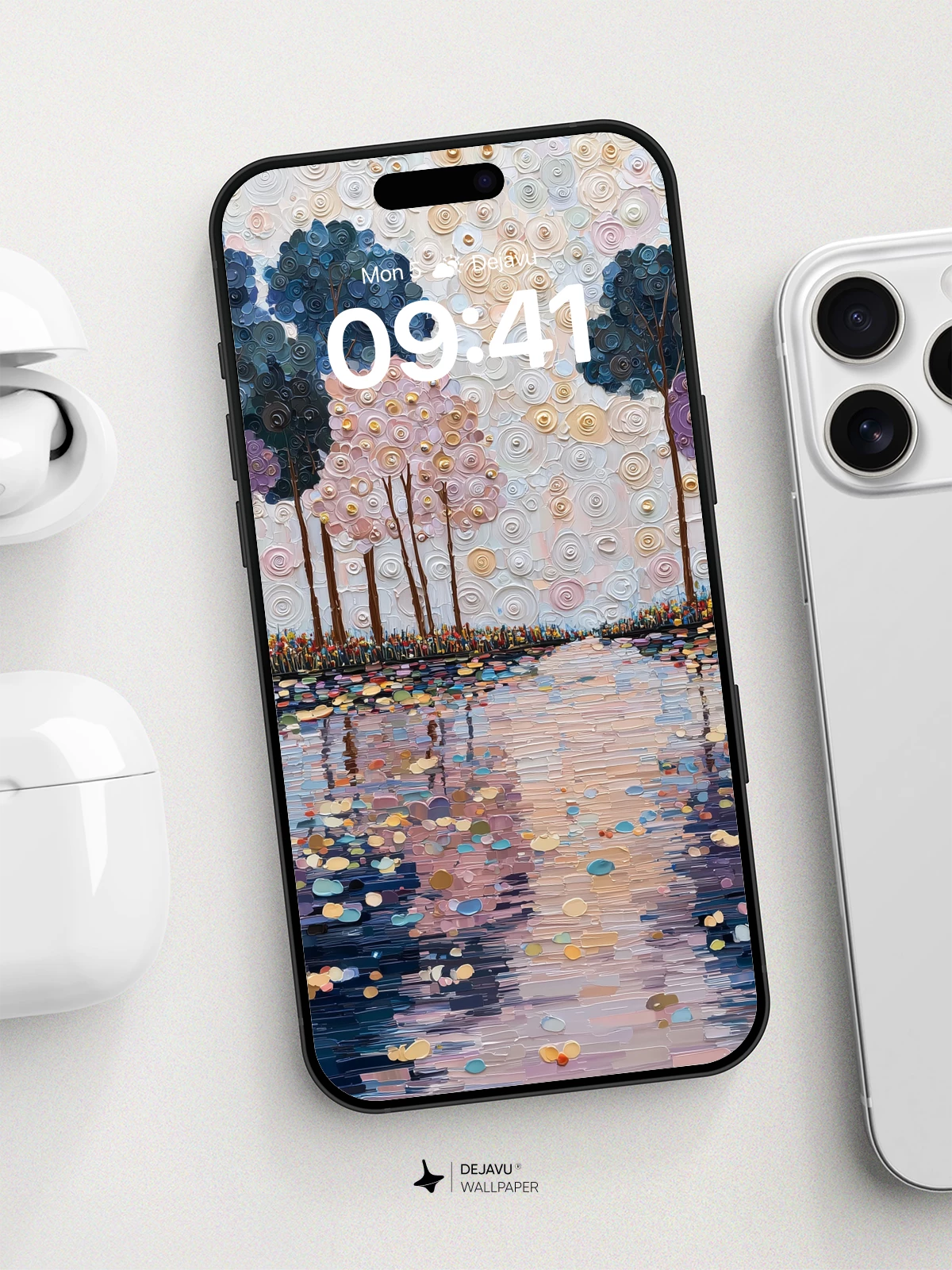 Whimsical Tree Reflections Wallpaper 8K for iPhone and Android