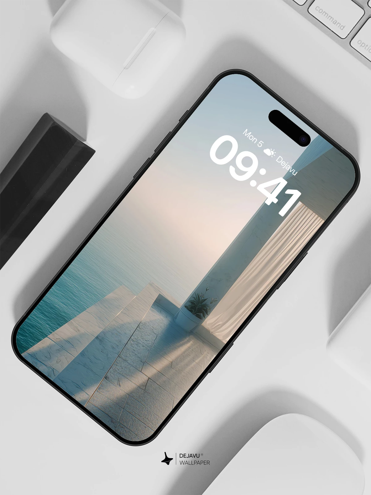 Minimalist Ocean View Wallpaper 8K for iPhone and Android
