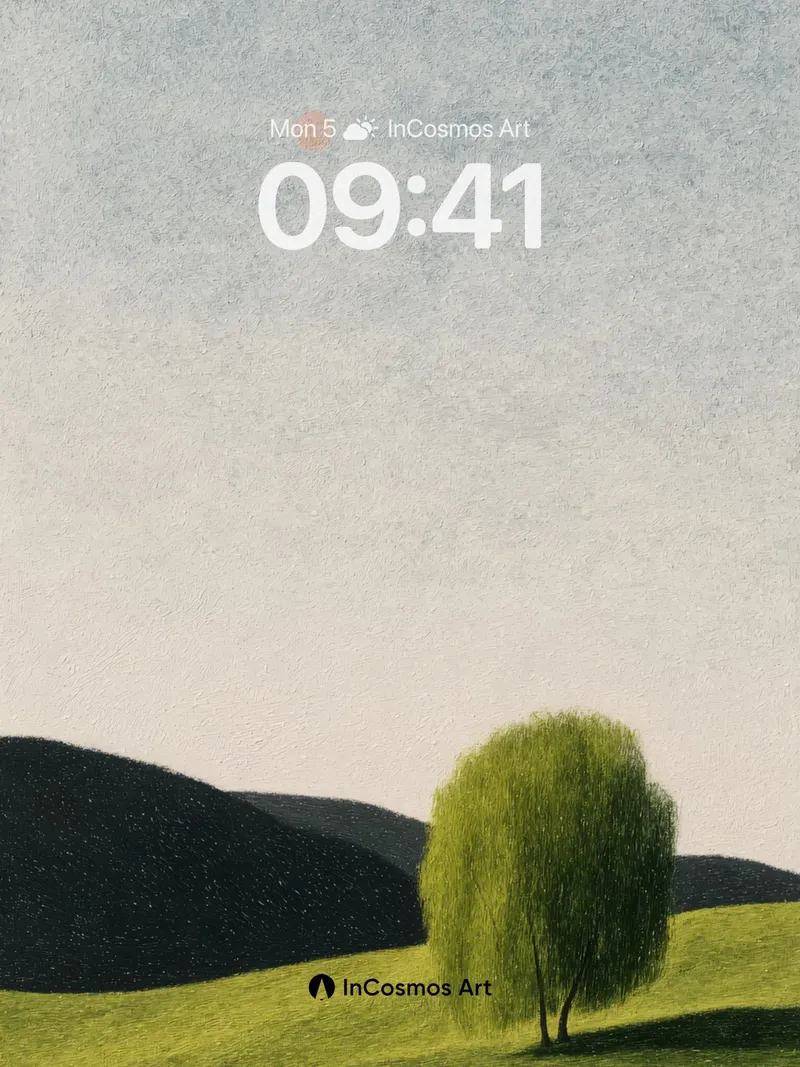 Serene Solitude Wallpaper with Whispering Willow