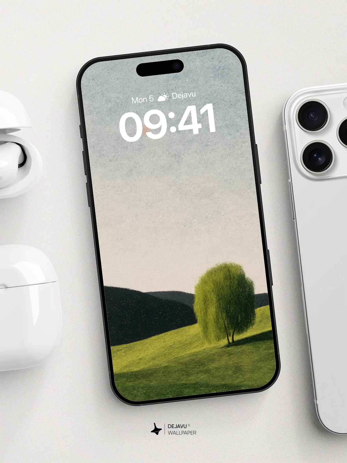 Solitary Tree Landscape Wallpaper 8K for iPhone and Android