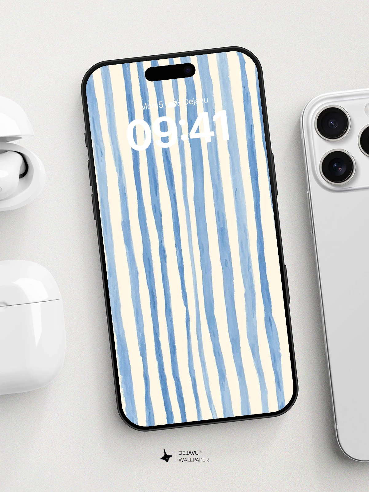 Watercolor Stripe Wallpaper 8K for iPhone and Android