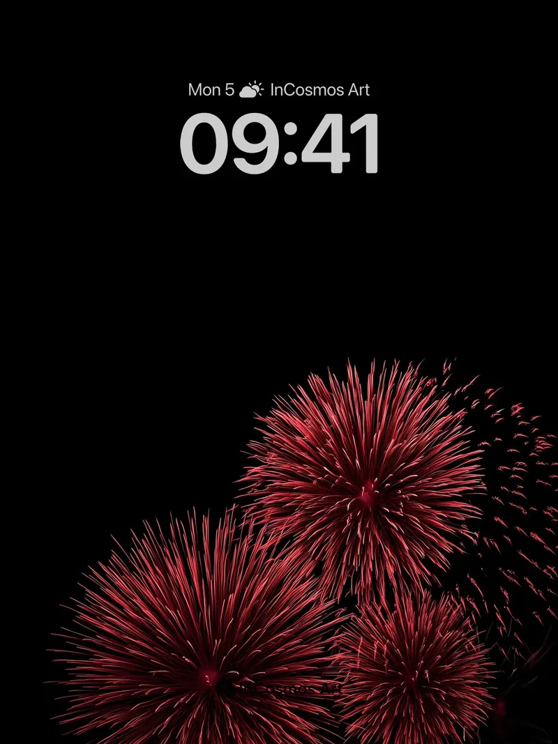 Velvet Ember Wallpaper with Cosmic Burst