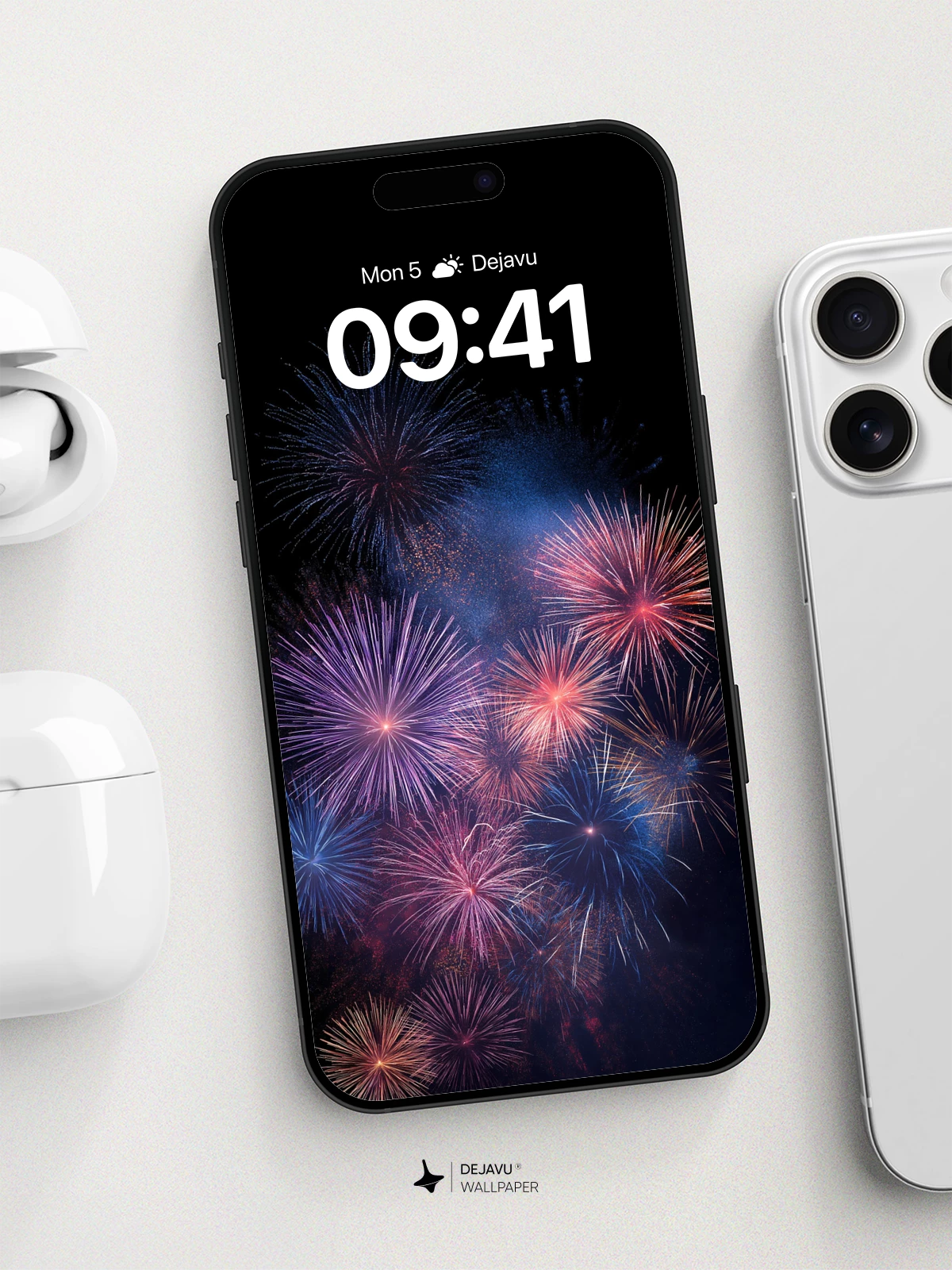 Colorful Fireworks Explosion Wallpaper 8K for iPhone and Android