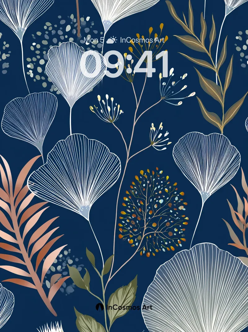 Midnight Garden Wallpaper with Ethereal Seeds