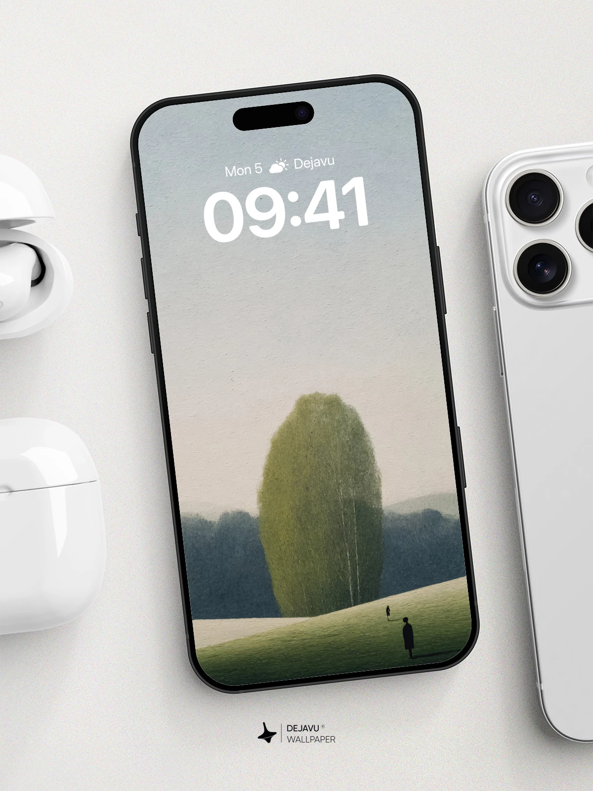 Surreal Tree Landscape Wallpaper 8K for iPhone and Android