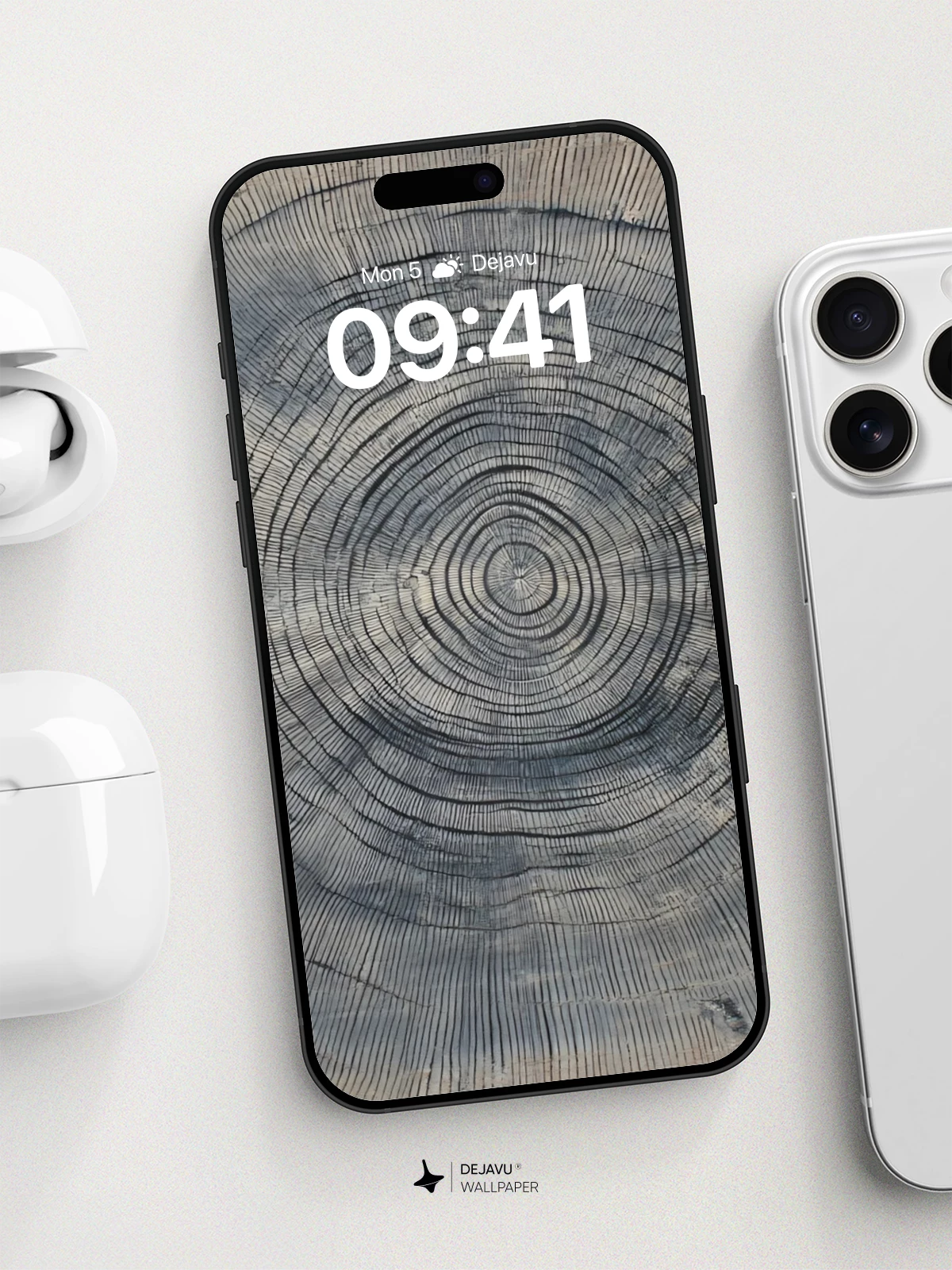 Tree Ring Pattern Wallpaper 8K for iPhone and Android
