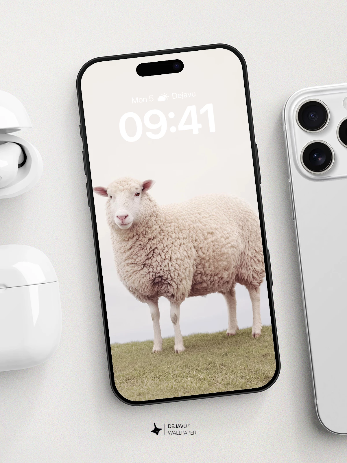 Solitary Sheep On Hilltop Wallpaper 8K for iPhone and Android