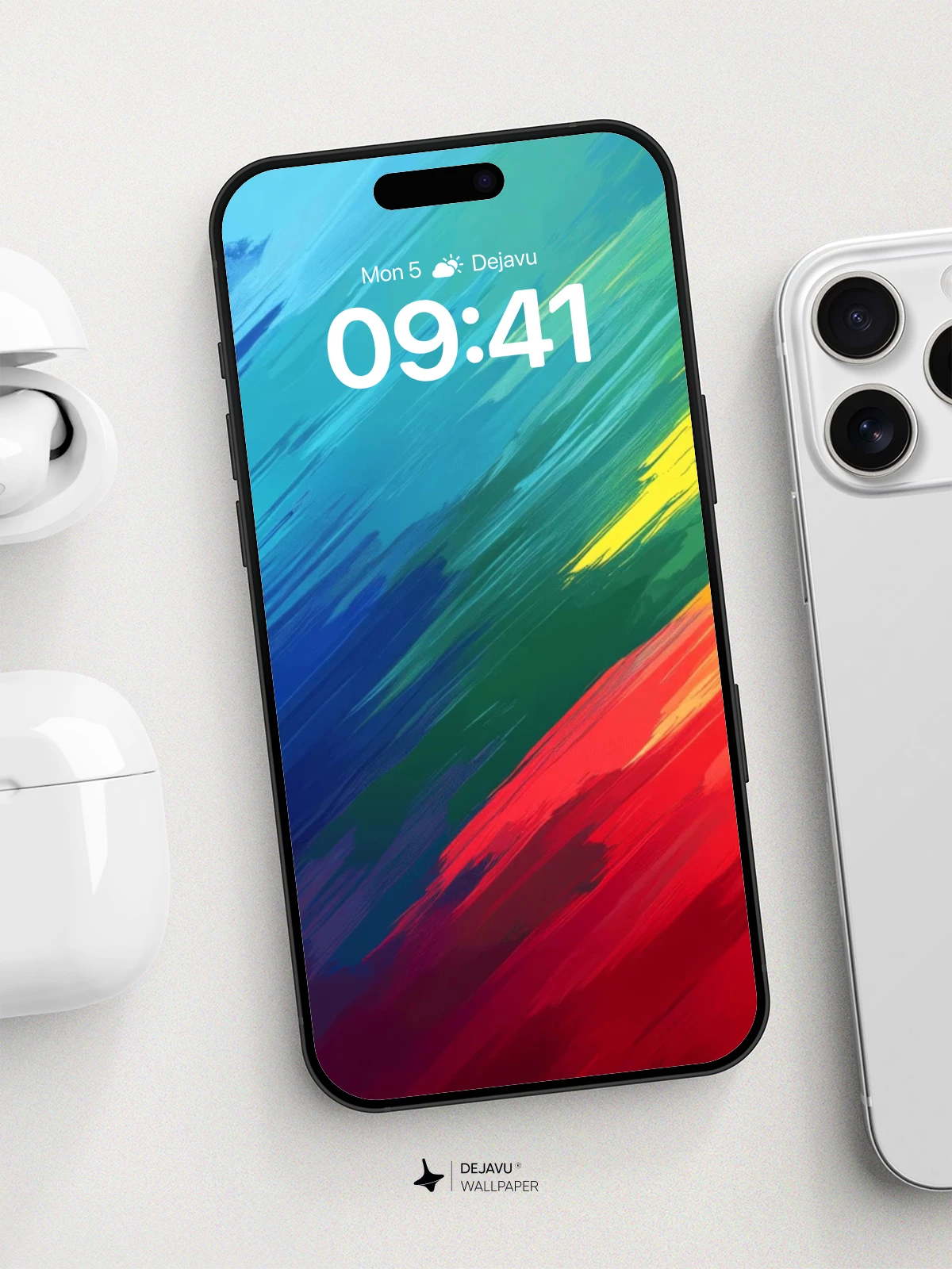Vibrant Abstract Rainbow Wallpaper 8K for iPhone and Android