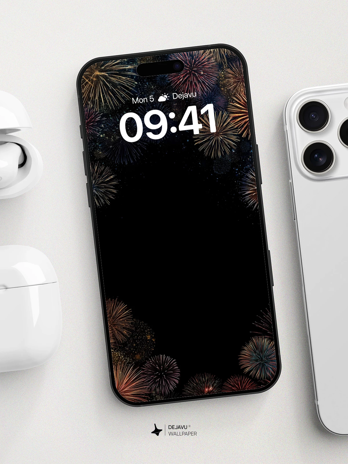 Fireworks Frame Wallpaper 8K for iPhone and Android