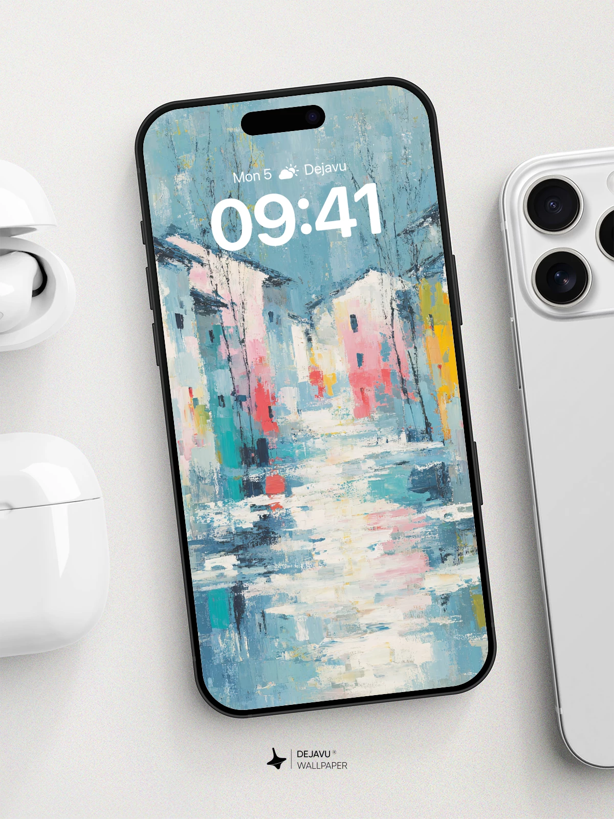 Abstract Street Scene Wallpaper 8K for iPhone and Android