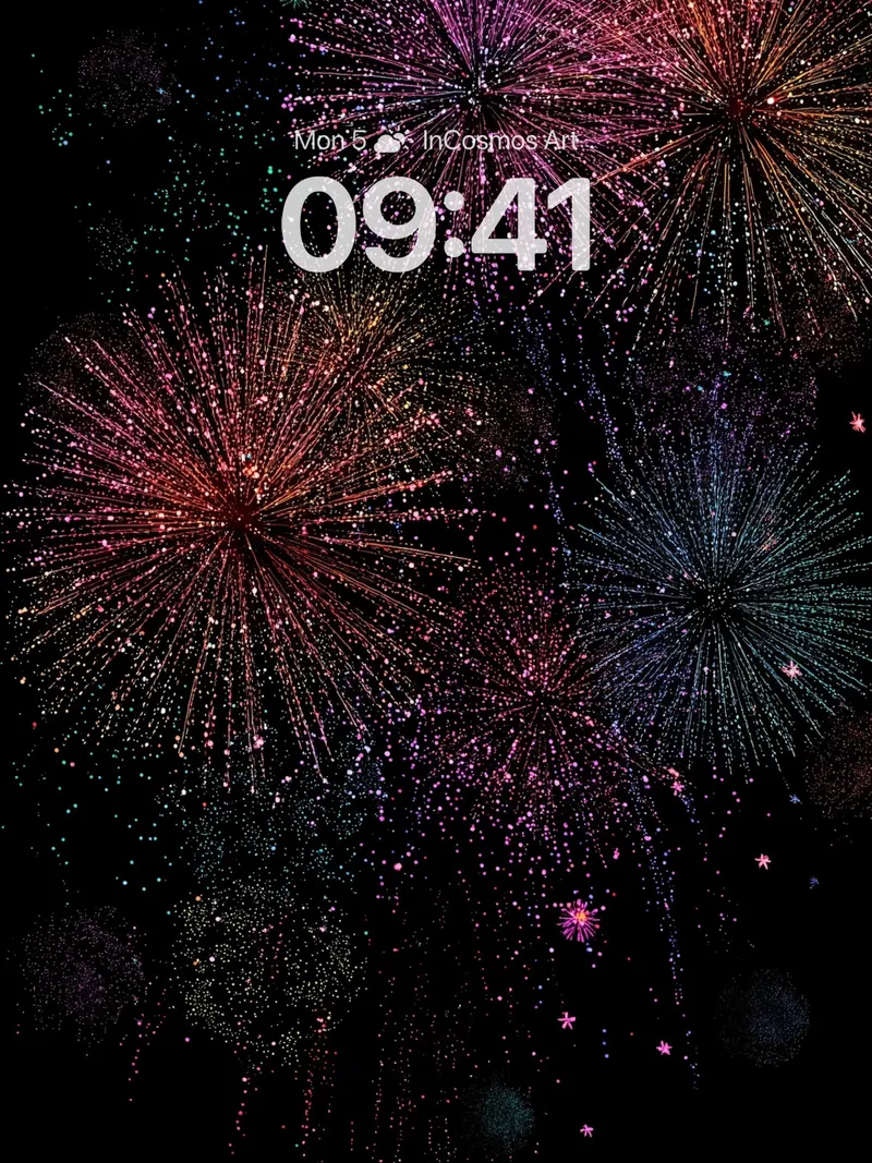 Cosmic Burst Wallpaper with Starlight Trails