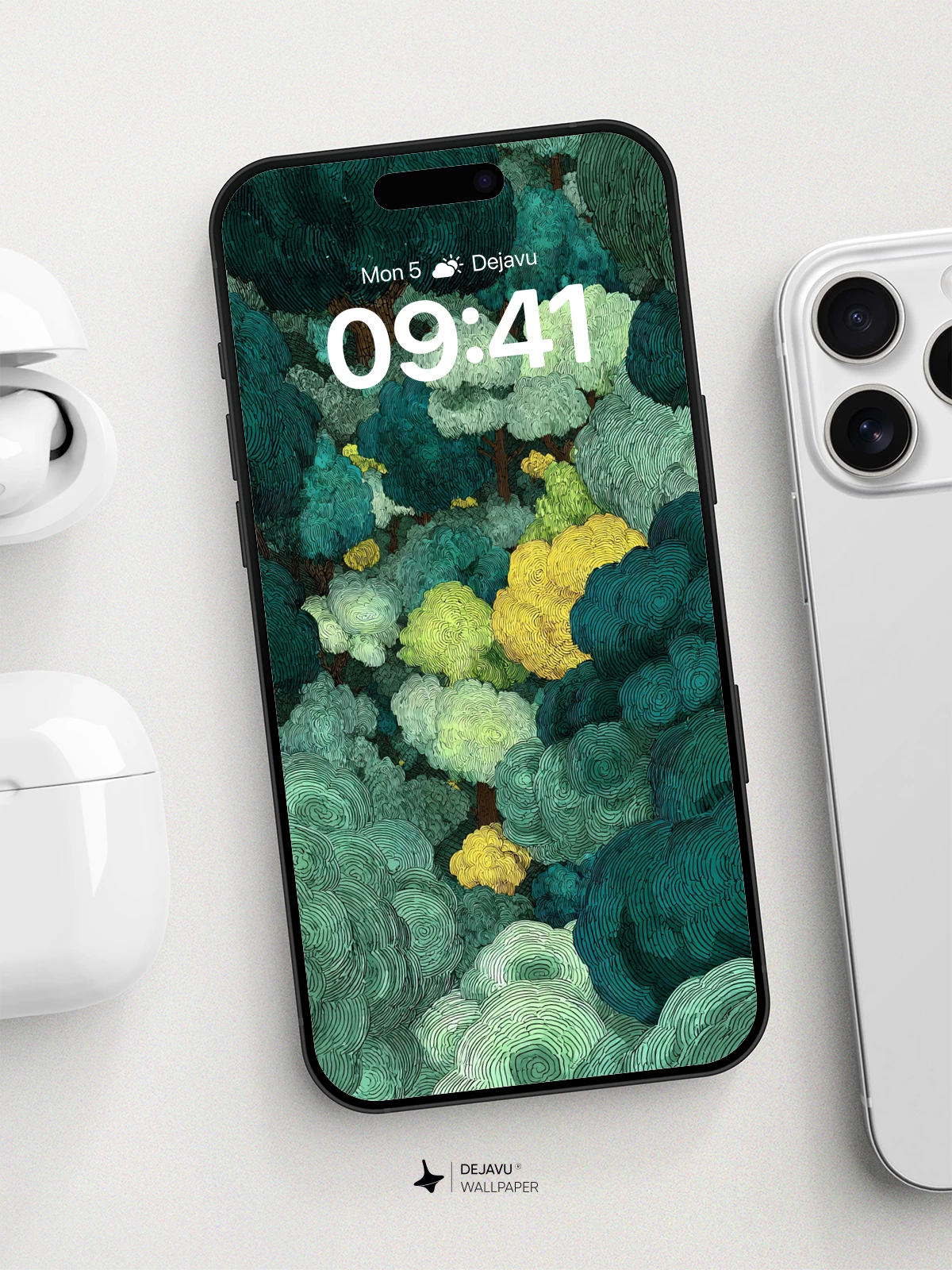 Whirlwind Forest Wallpaper 8K for iPhone and Android