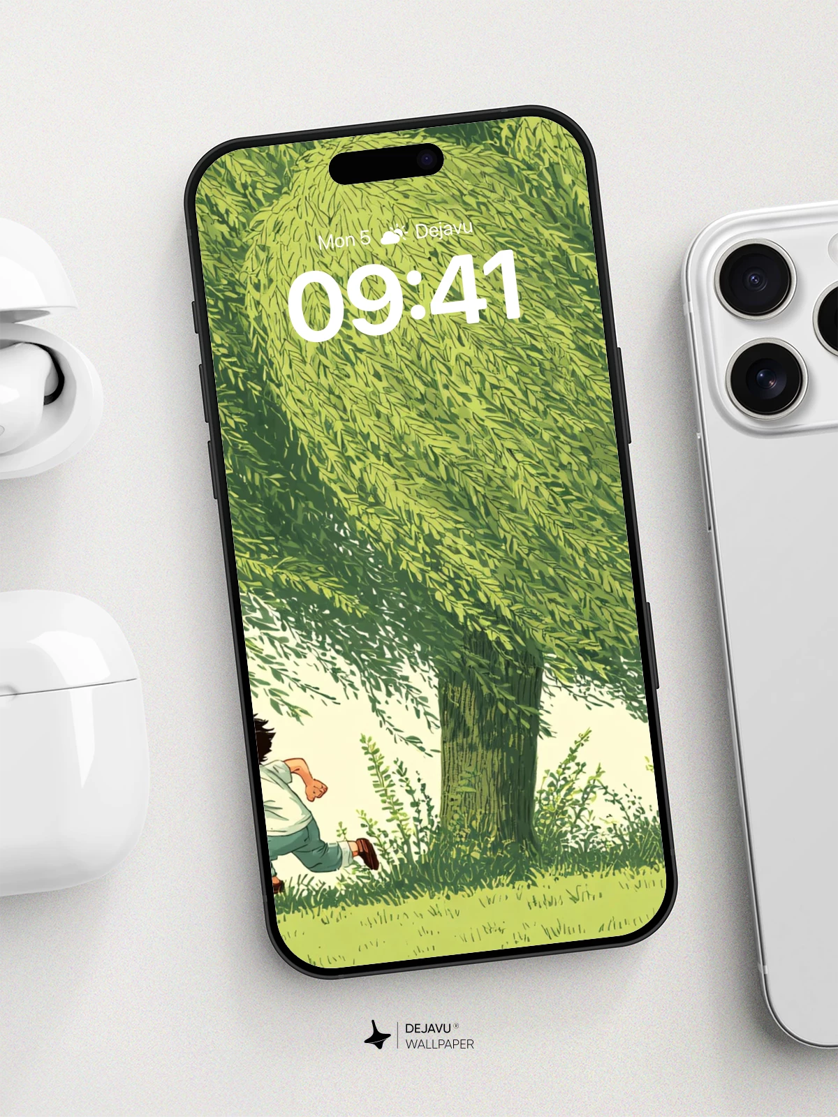 Whimsical Forest Run Wallpaper 8K for iPhone and Android