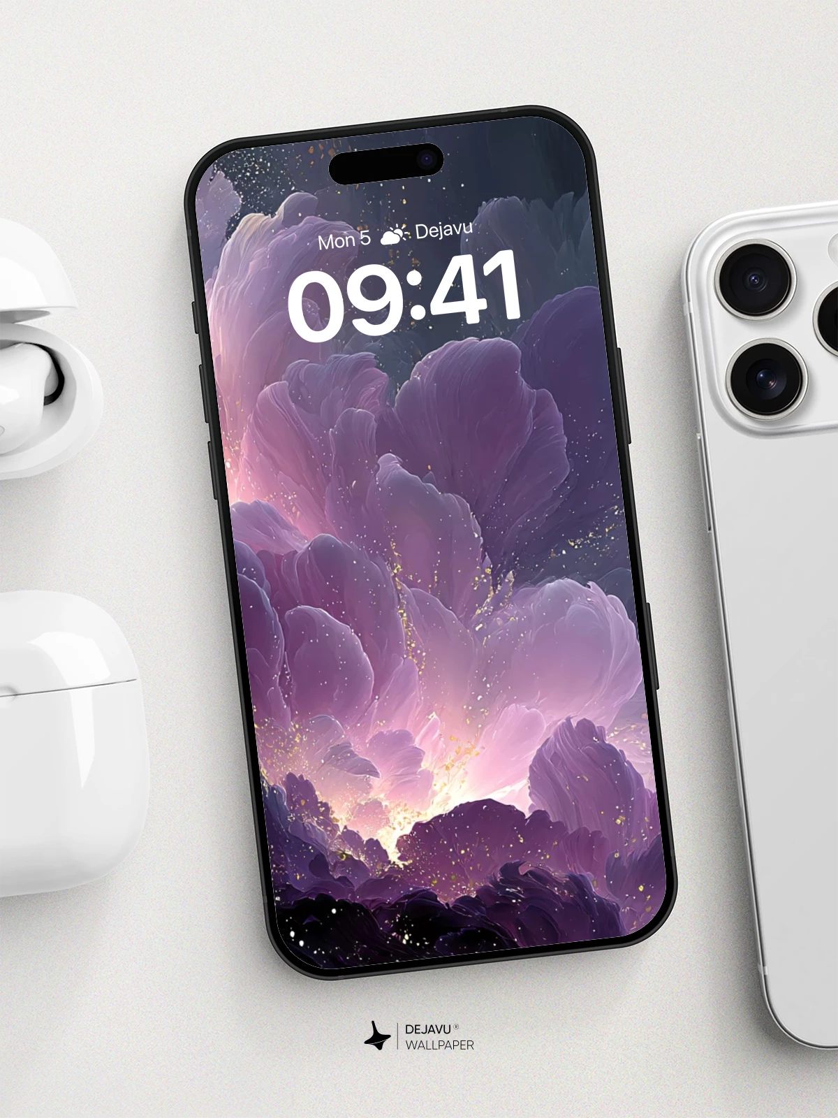 Surreal Cosmic Clouds Wallpaper 8K for iPhone and Android