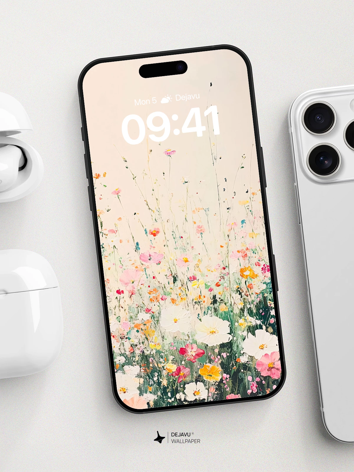 Whimsical Wildflower Meadow Wallpaper 8K for iPhone and Android