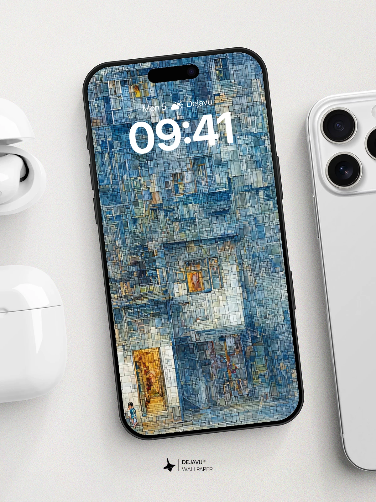 Urban Mosaic Dreams Wallpaper 8K for iPhone and Android