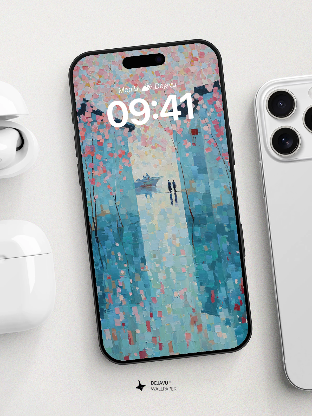 Cherry Blossom Lane Wallpaper 8K for iPhone and Android