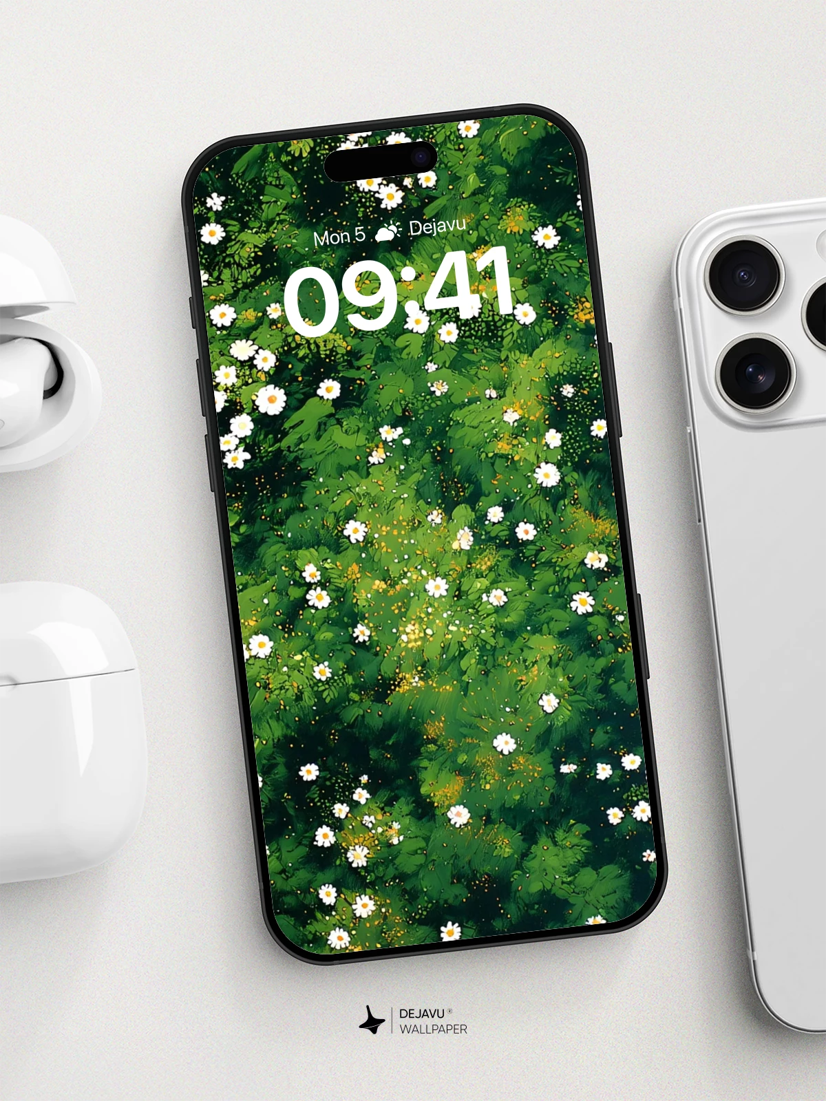 Whimsical Daisy Meadow Wallpaper 8K for iPhone and Android
