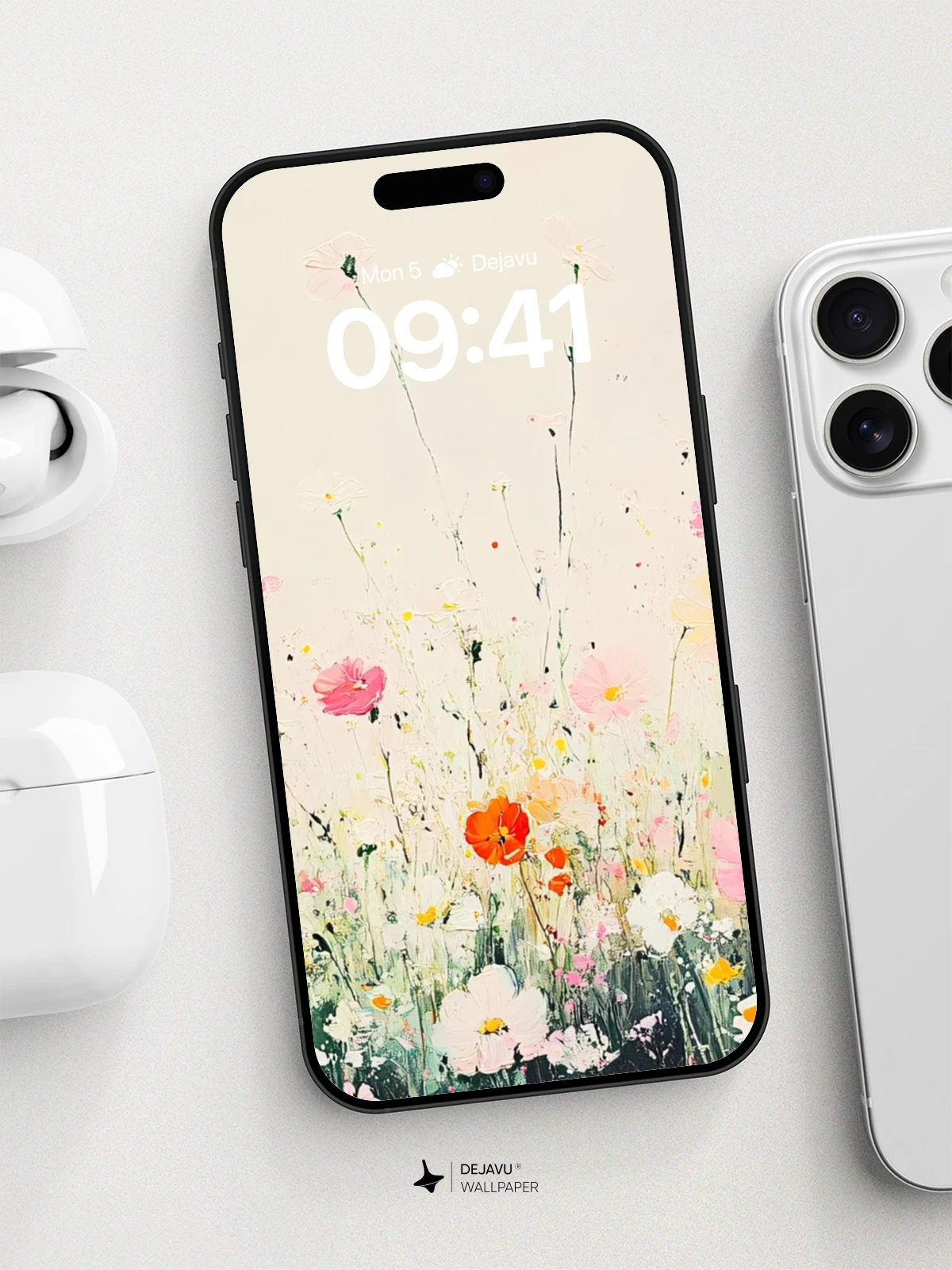 Watercolor Wildflower Meadow Wallpaper 8K for iPhone and Android
