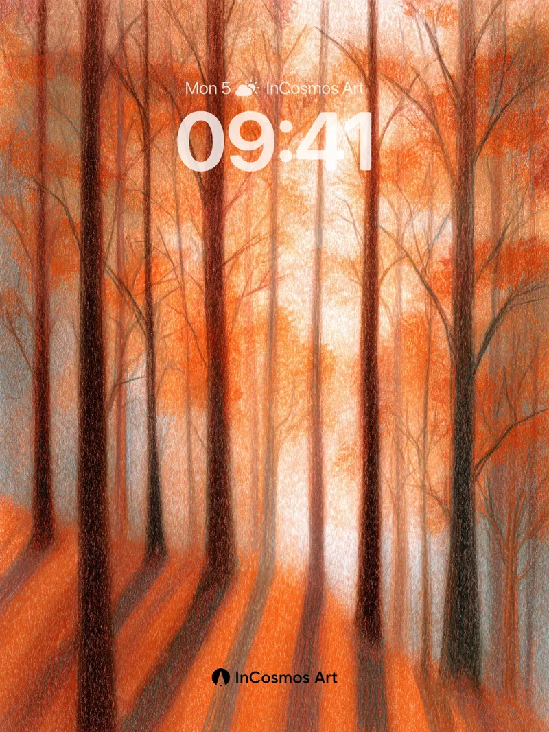 Autumn Hush Wallpaper with Whispering Trunks