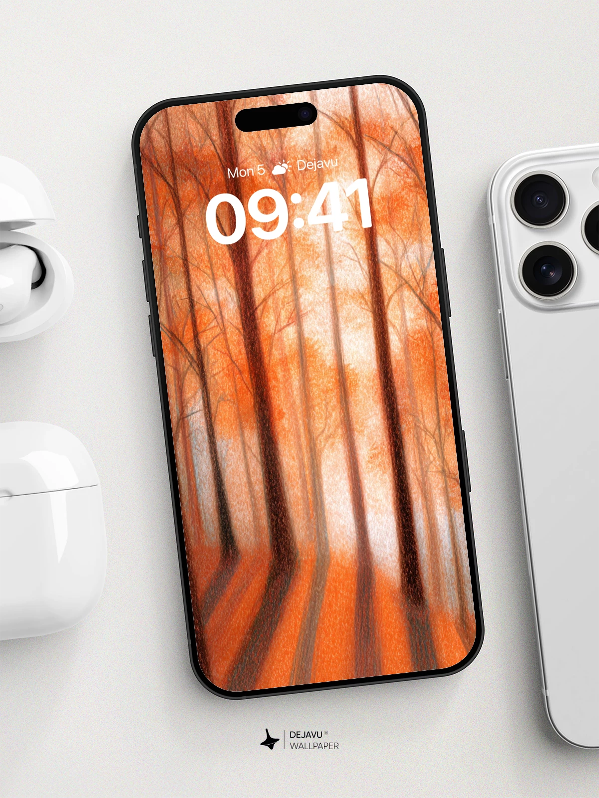 Autumn Forest Hues Wallpaper 8K for iPhone and Android