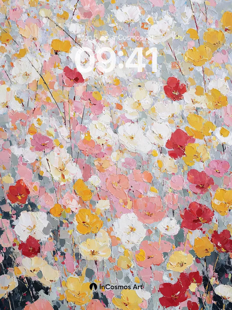 Whispering Petal Wallpaper with Soft Light Veils