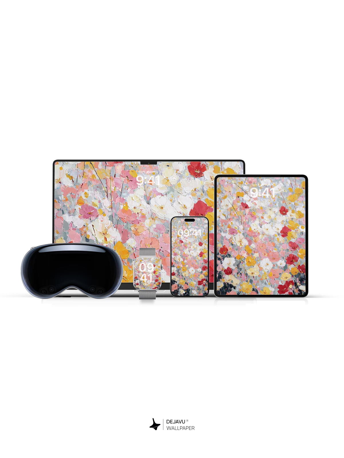 Whimsical Floral Meadow Wallpaper 8K for iPhone and Android