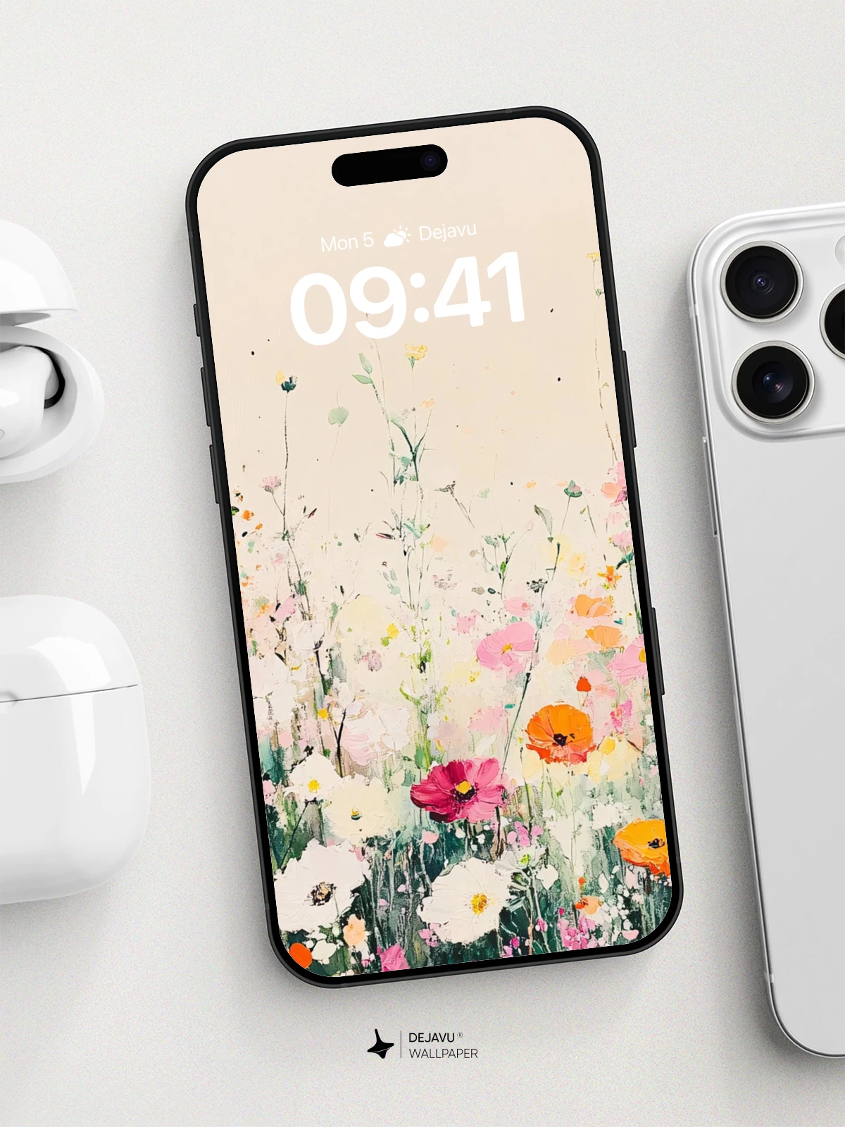 Whimsical Wildflower Meadow Wallpaper 8K for iPhone and Android