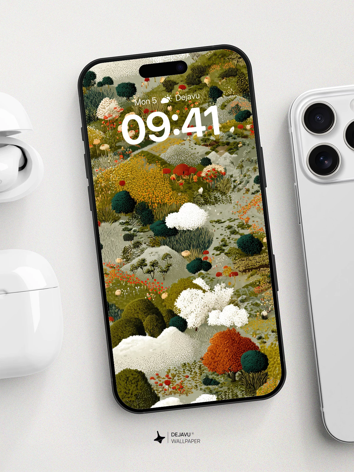 Whimsical Forest Landscape Wallpaper 8K for iPhone and Android