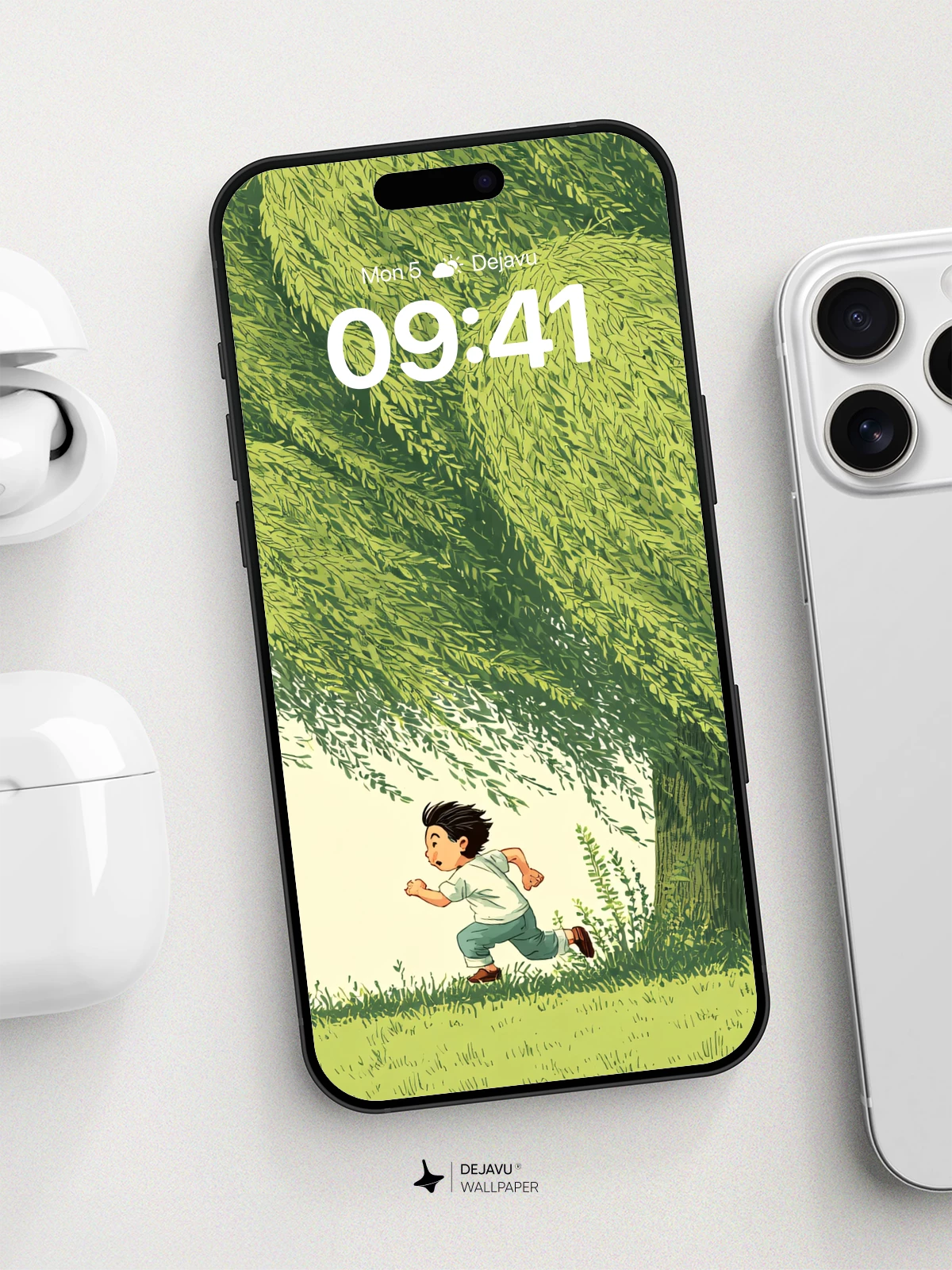 Whimsical Forest Run Wallpaper 8K for iPhone and Android