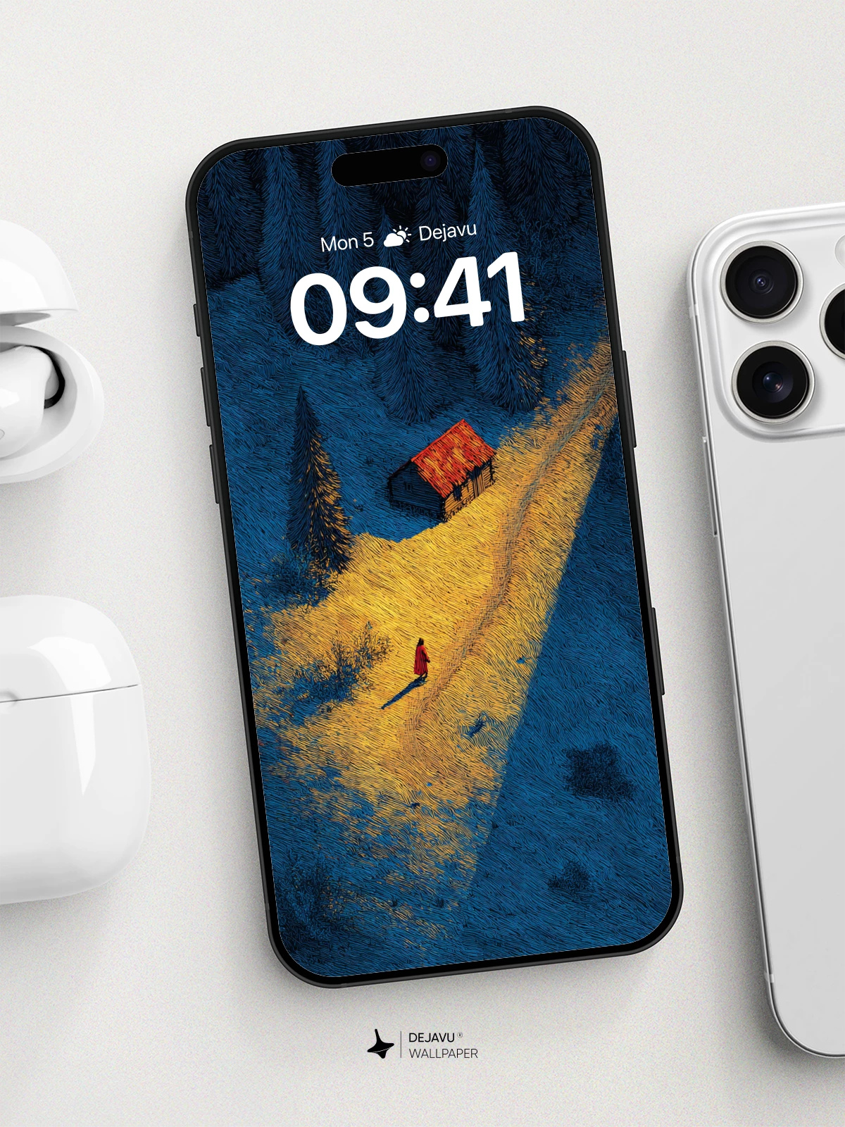 Winter Forest Solitude Wallpaper 8K for iPhone and Android