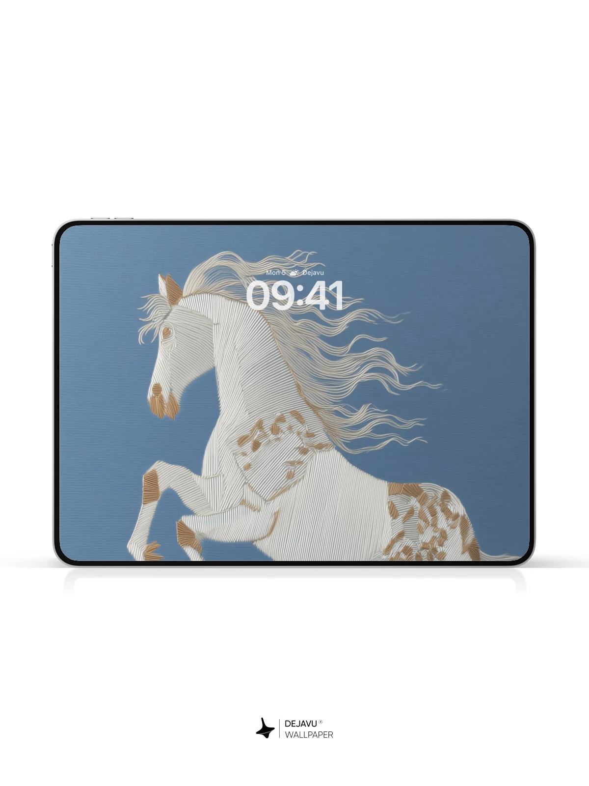 White Horse on Waves Wallpaper 8K – Elegant Japanese-Inspired Art for iPhone and Android