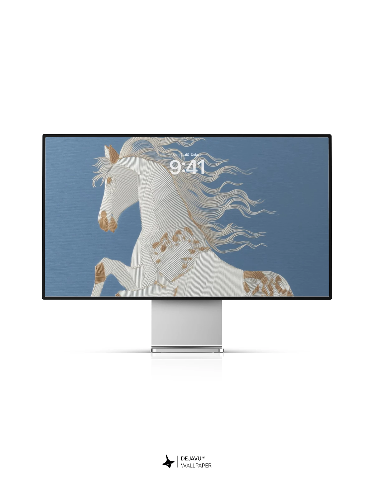 White Horse on Waves Wallpaper 8K – Elegant Japanese-Inspired Art for iPhone and Android