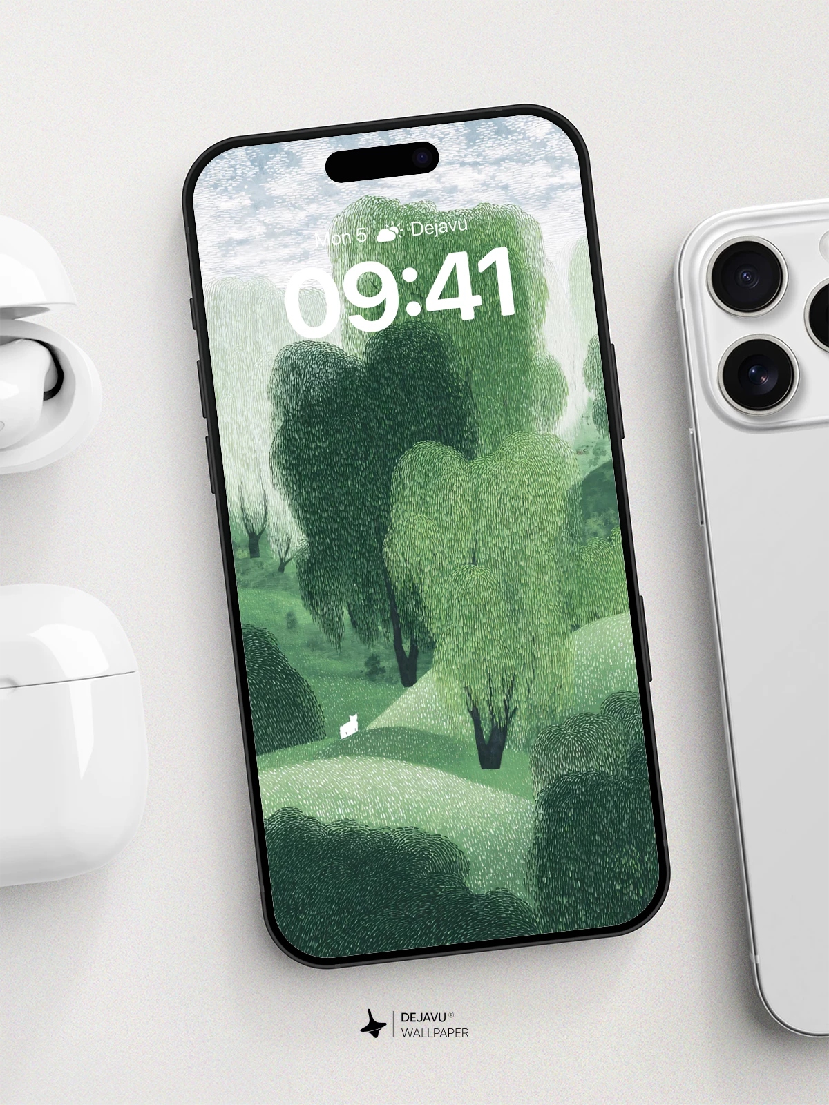 Whimsical Forest Landscape Wallpaper 8K for iPhone and Android