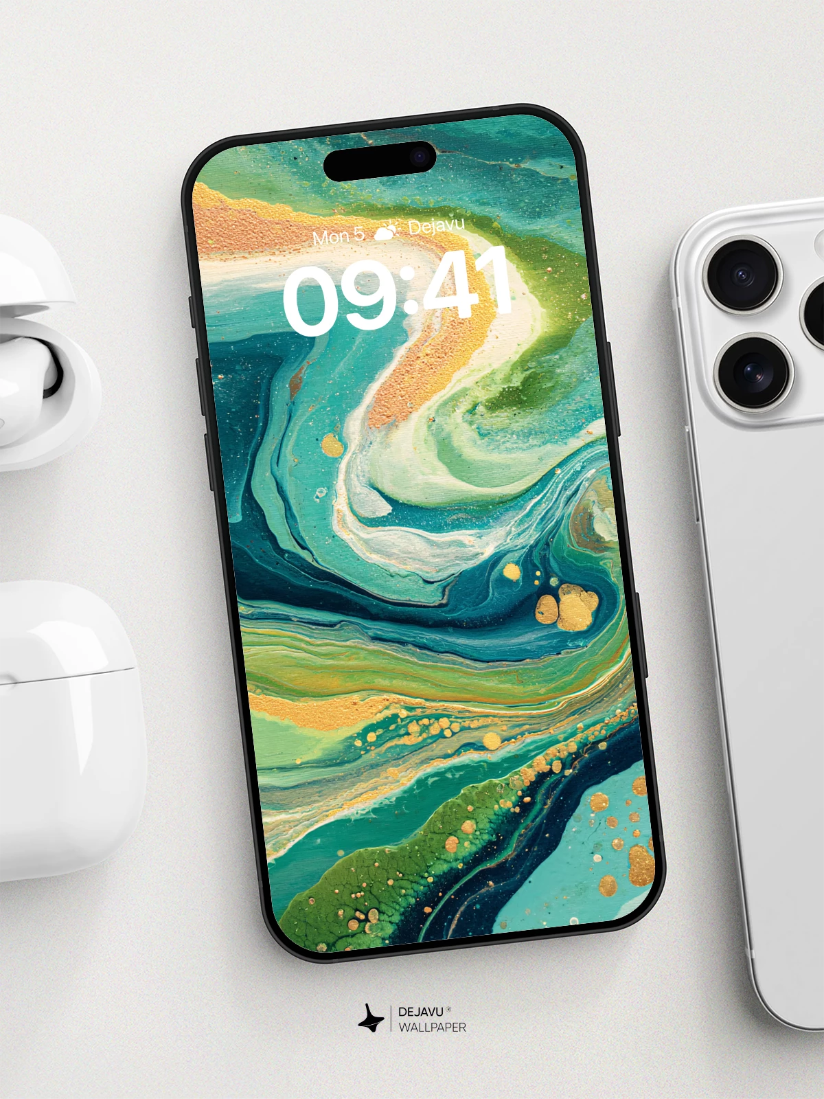 Marble Ocean Waves Wallpaper 8K for iPhone and Android