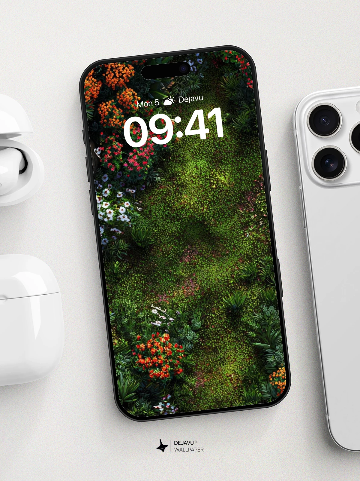 Lush Jungle Garden Wallpaper 8K for iPhone and Android