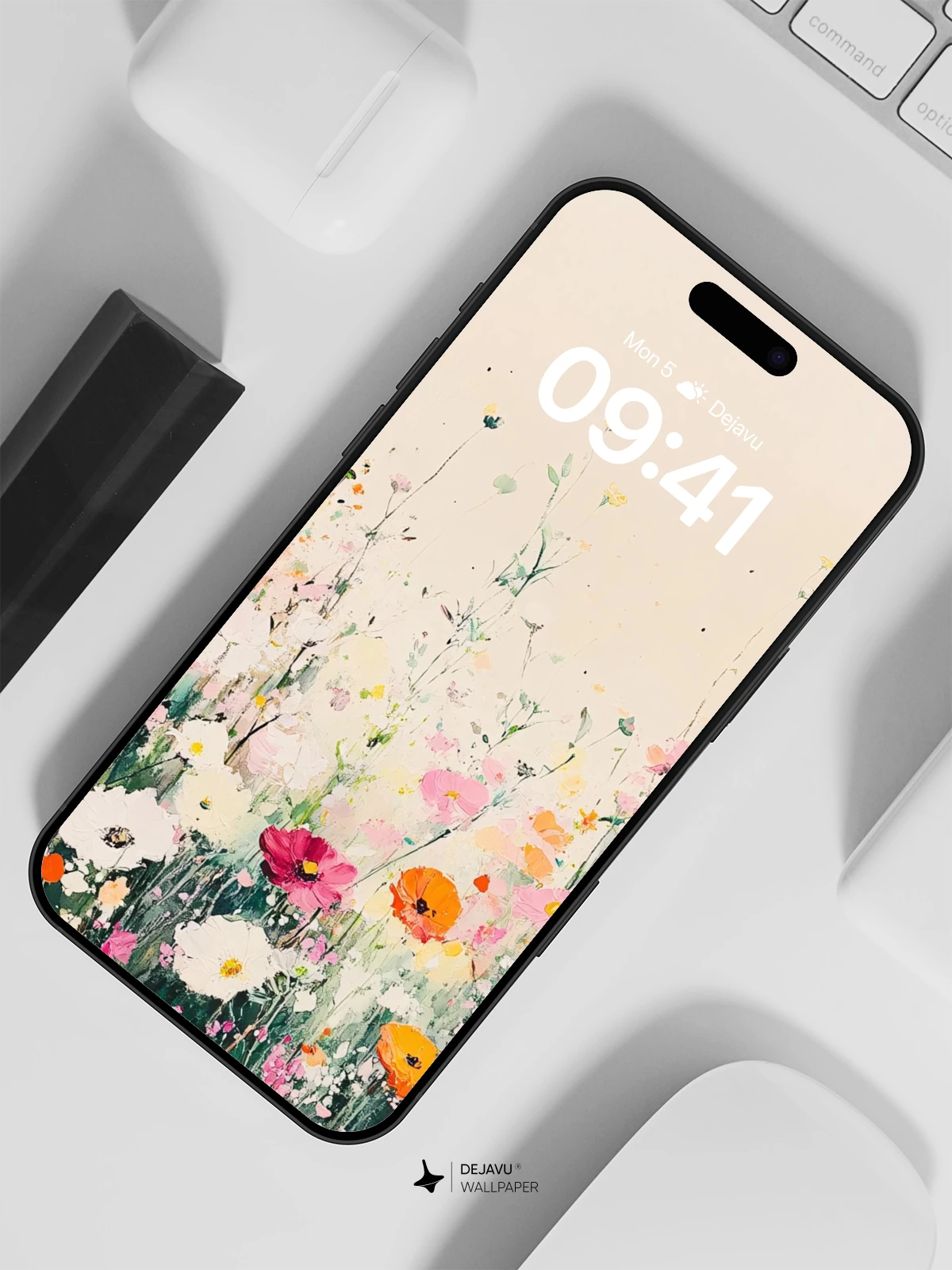 Whimsical Wildflower Meadow Wallpaper 8K for iPhone and Android