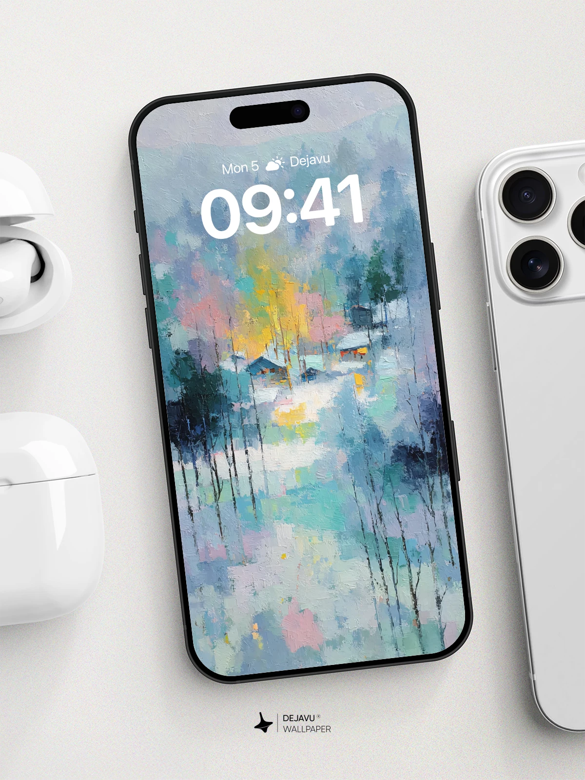 Dreamy Winter Landscape Wallpaper 8K for iPhone and Android