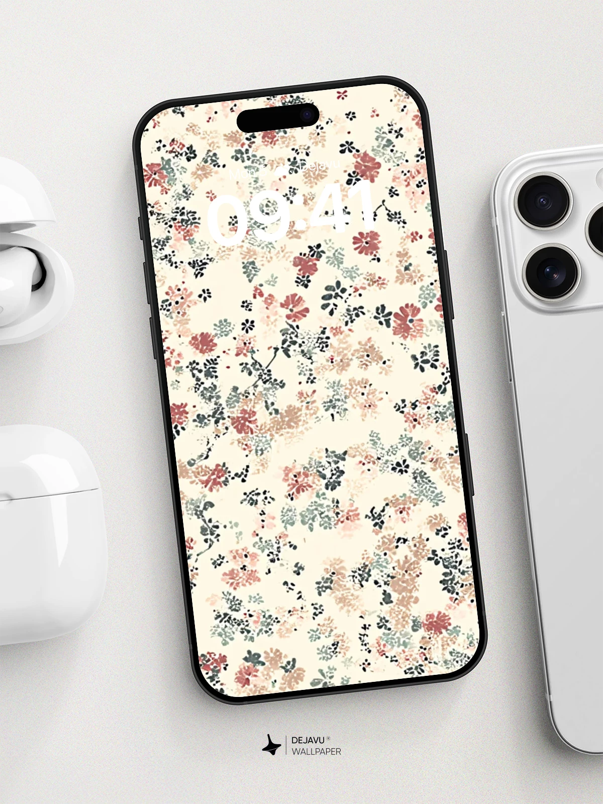 Vintage Floral Pattern Wallpaper 8K for iPhone and Android