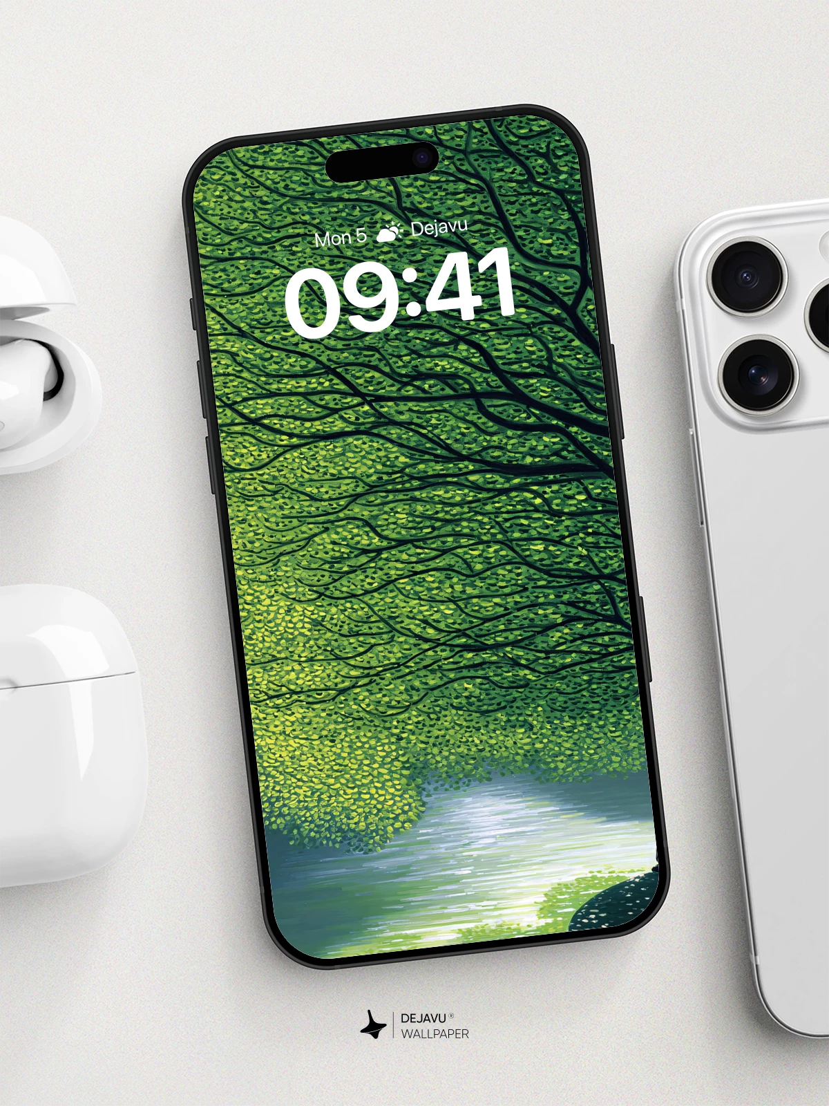 Enchanted Canopy River Wallpaper 8K for iPhone and Android