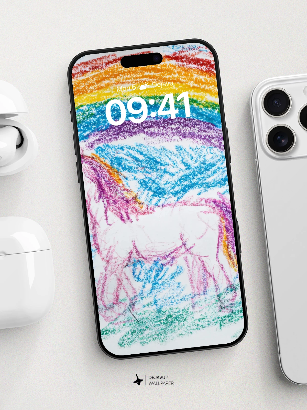 Magical Unicorn Rainbow Wallpaper 8K for iPhone and Android