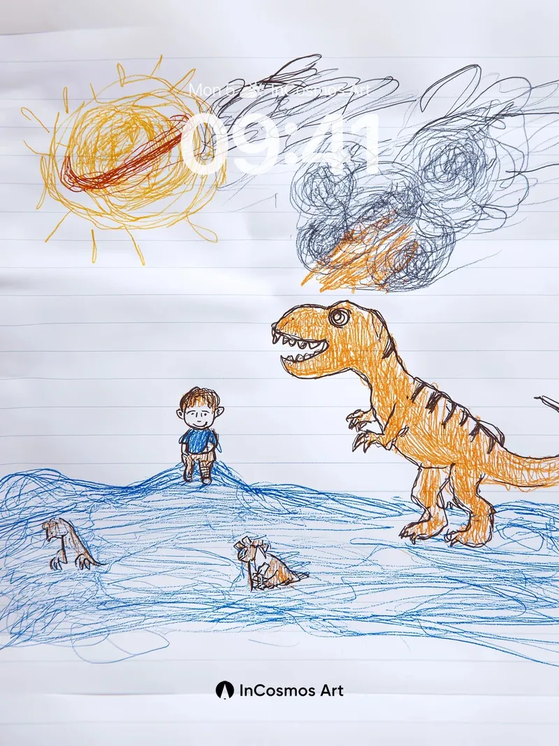 Childhood Wonder Wallpaper with Dinosaur Dreams