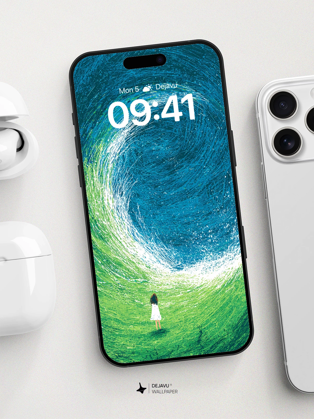 Surreal Vortex Landscape Wallpaper 8K for iPhone and Android