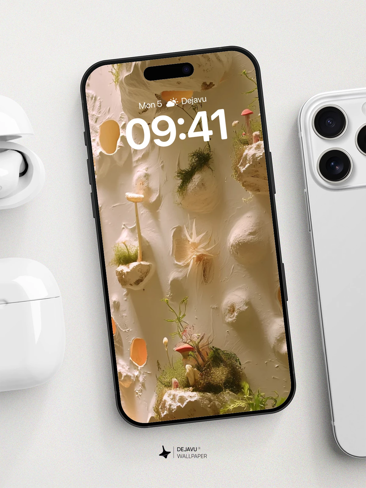 Surreal Mushroom Forest Wallpaper 8K for iPhone and Android