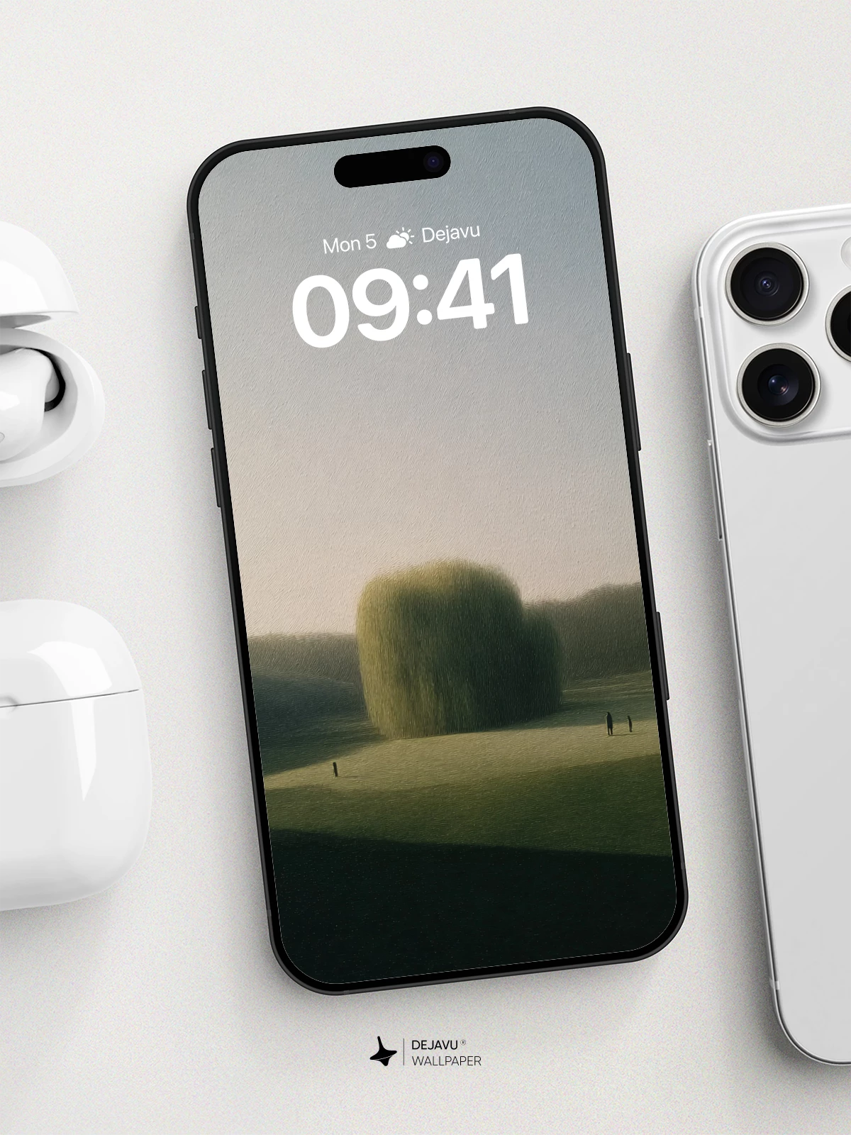 Surreal Grass Sphere Wallpaper 8K for iPhone and Android