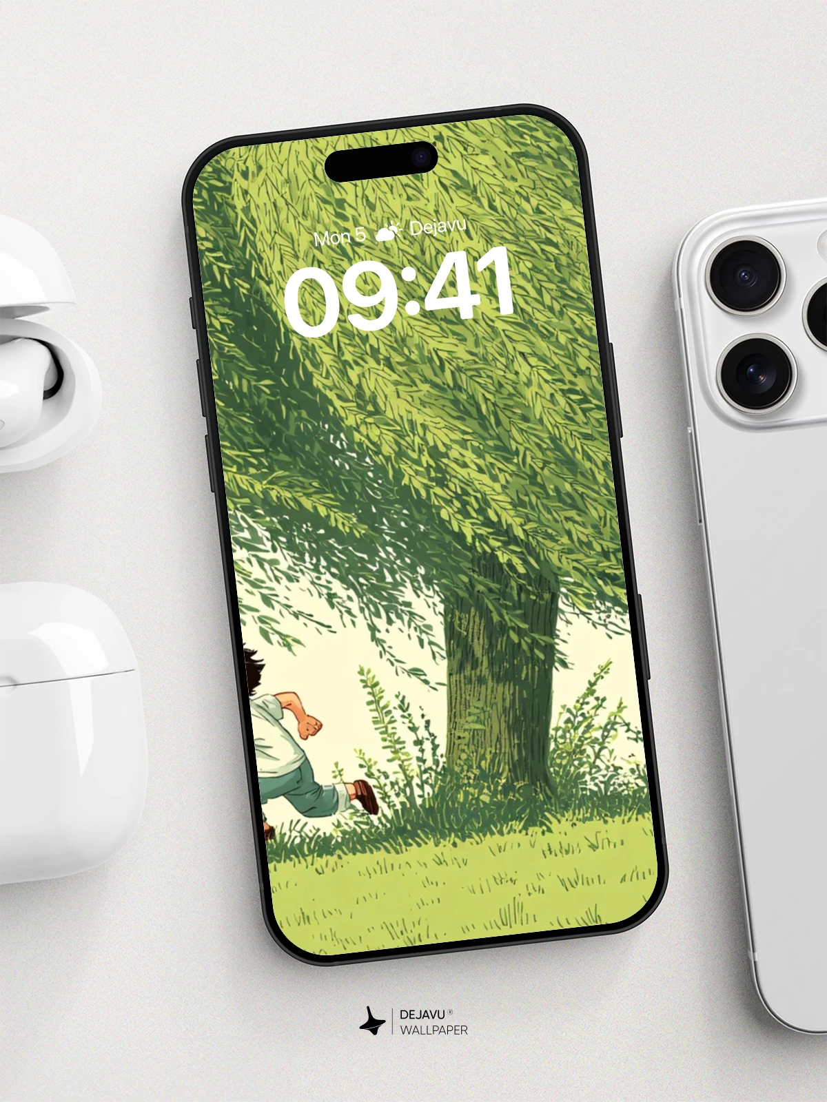 Whimsical Forest Run Wallpaper 8K for iPhone and Android