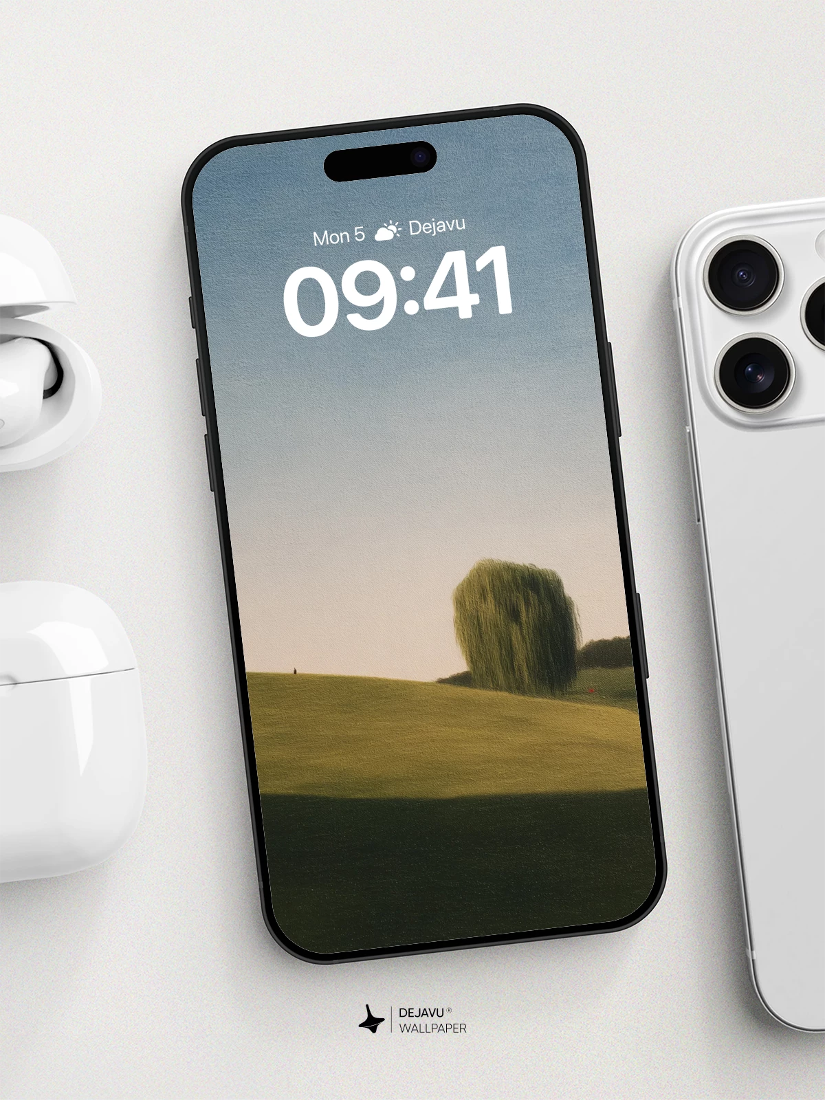 Surreal Willow Hill Wallpaper 8K for iPhone and Android