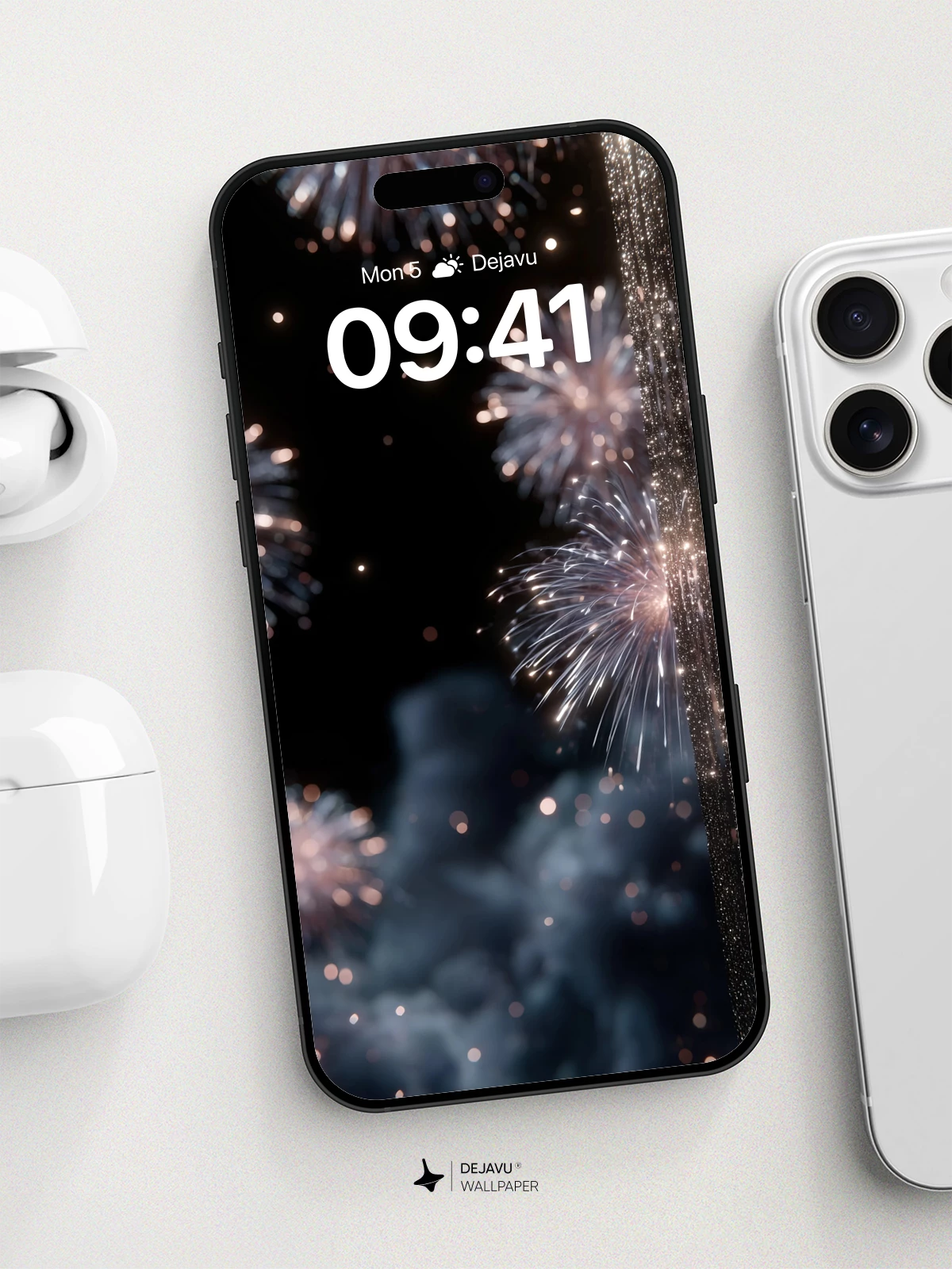 Celestial Fireworks Explosion Wallpaper 8K for iPhone and Android