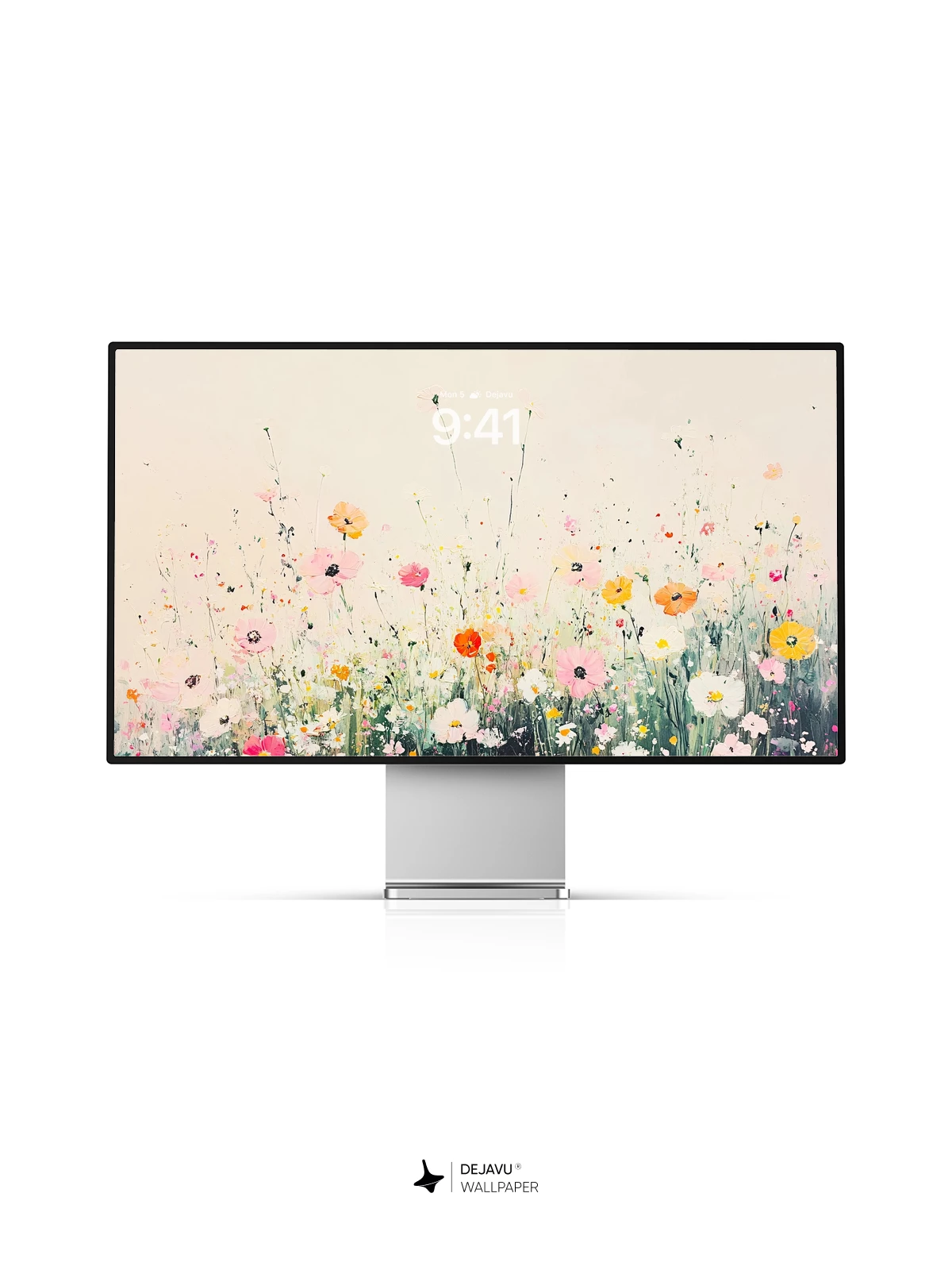Watercolor Wildflower Field Wallpaper 8K for iPhone and Android