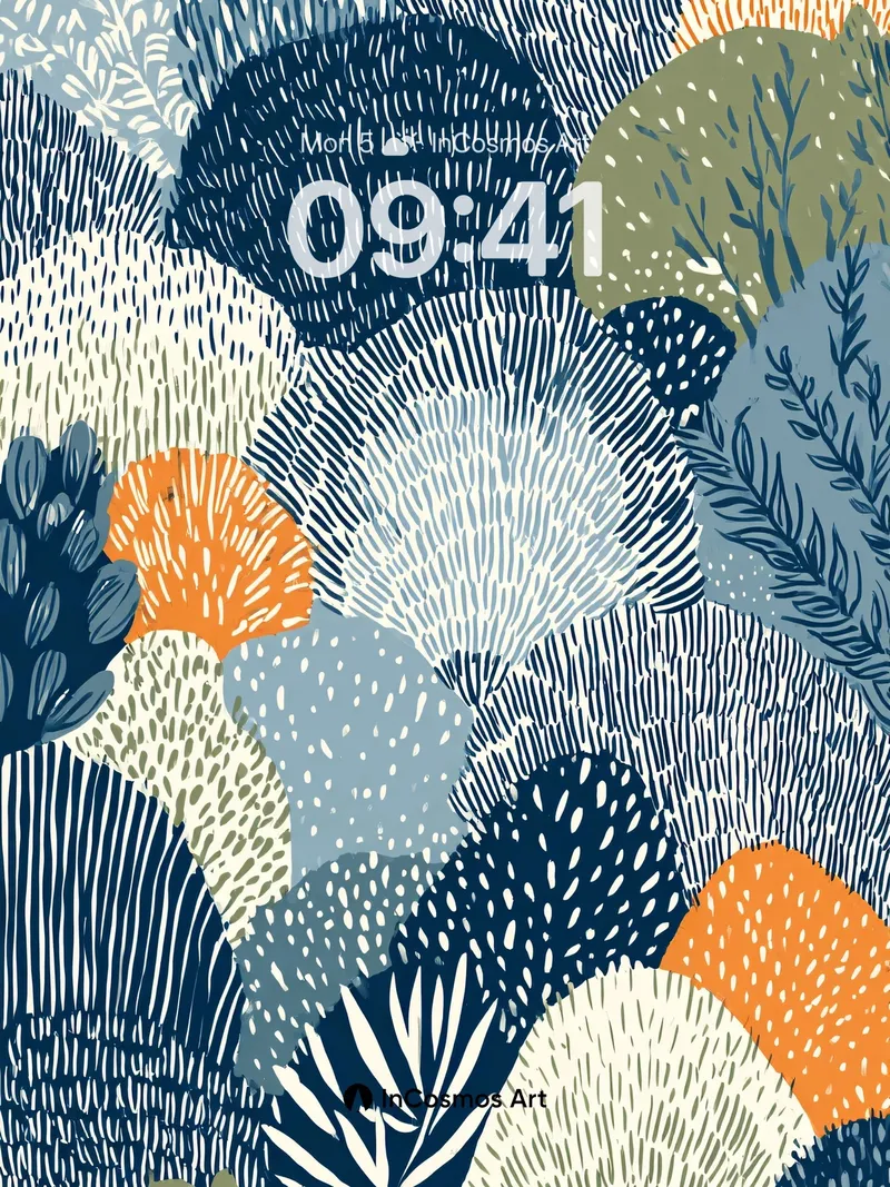 Whispering Forest Wallpaper with Textured Leaves